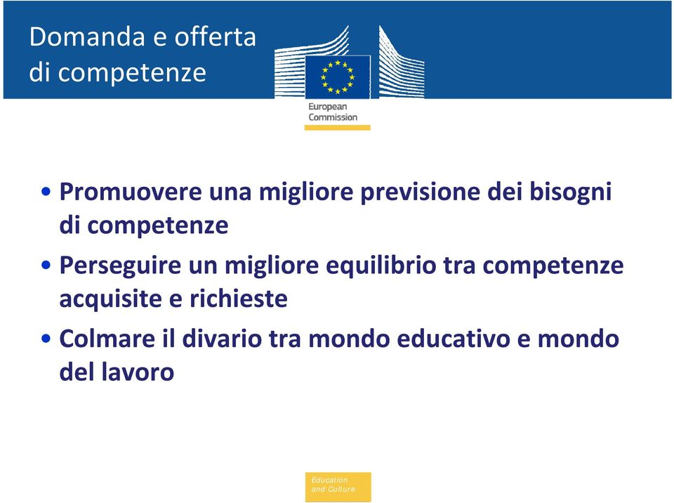 migliore equilibrio tra competenze acquisite e