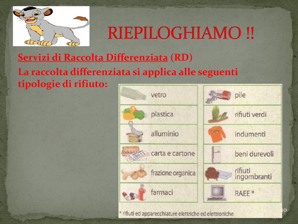 raccolta differenziata si