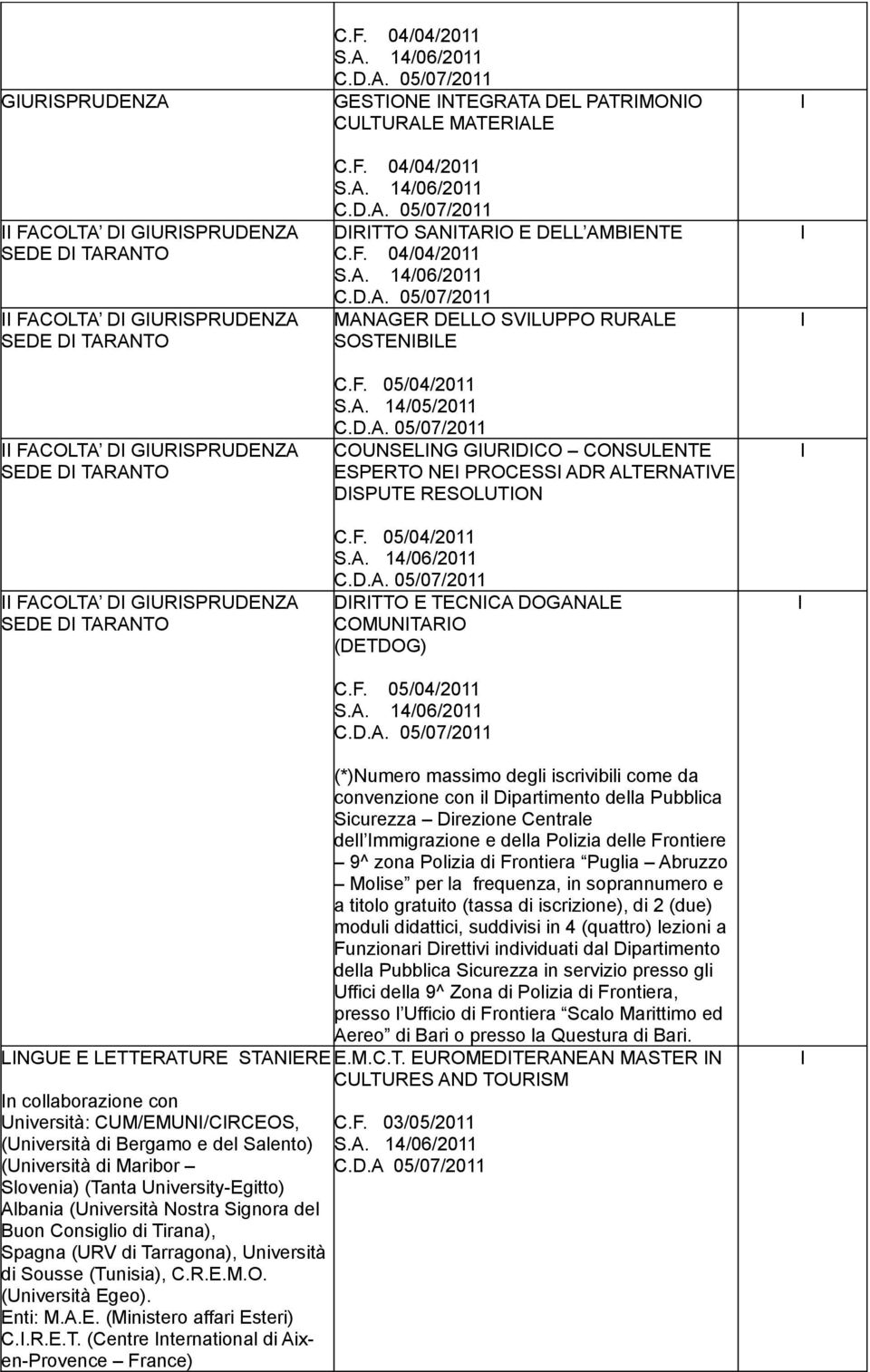 E MATERALE DRTTO SANTARO E DELL AMBENTE MANAGER DELLO SVLUPPO RURALE SOSTENBLE S.A. 14/05/2011 COUNSELNG GURDCO CONSULENTE ESPERTO NE PROCESS ADR ALTERNATVE DSPUTE RESOLUTON DRTTO E TECNCA DOGANALE