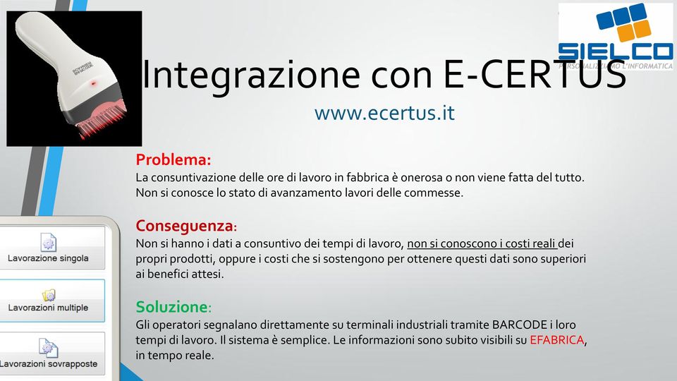 Non si hanno i dati a consuntivo dei tempi di lavoro, non si conoscono i costi reali dei propri prodotti, oppure i costi che si sostengono per