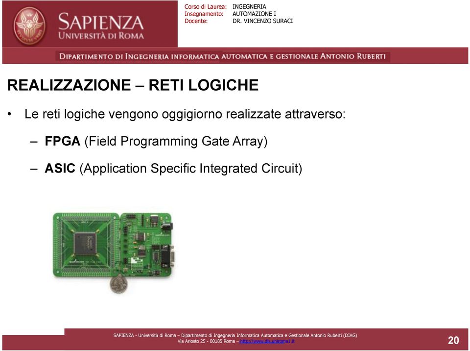 Programming Gate Array) ASIC (Application Specific