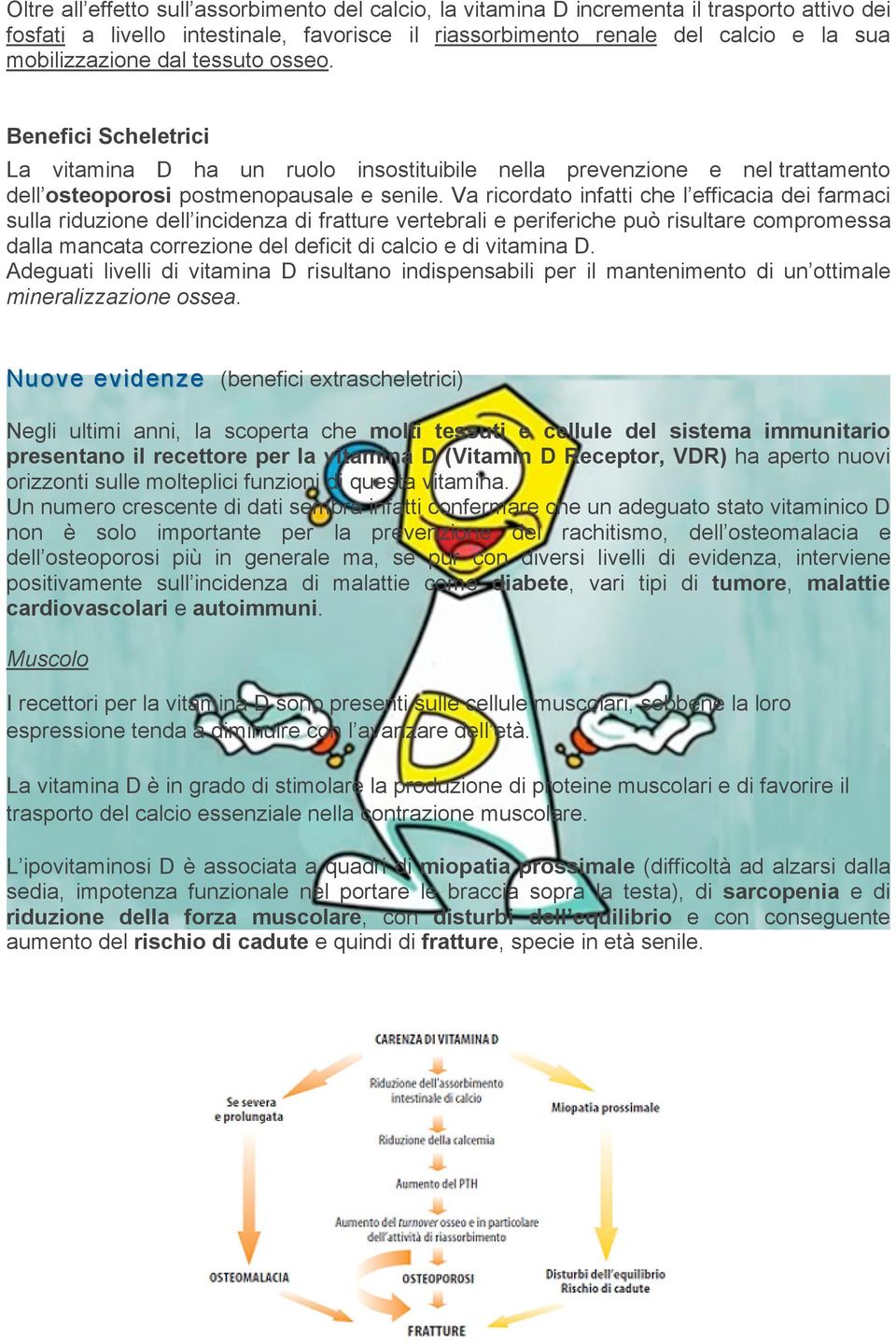 Va ricordato infatti che l efficacia dei farmaci sulla riduzione dell incidenza di fratture vertebrali e periferiche può risultare compromessa dalla mancata correzione del deficit di calcio e di