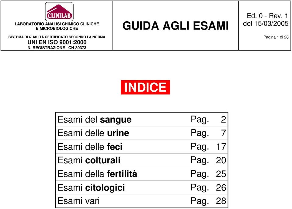 17 Esami colturali Pag.