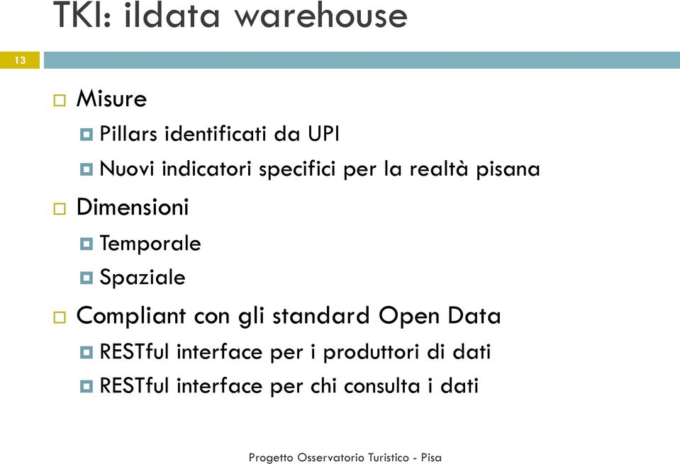 Temporale Spaziale Compliant con gli standard Open Data RESTful