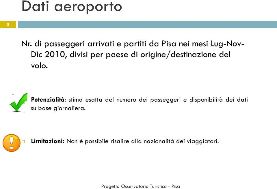 paese di origine/destinazione del volo.