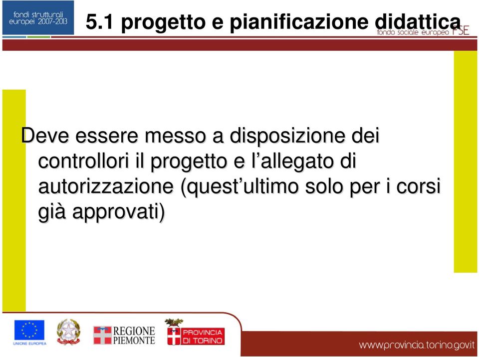 progetto e l allegato l di autorizzazione