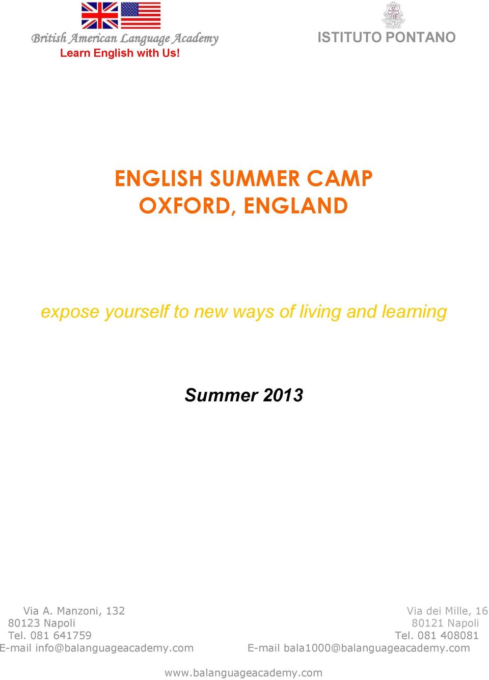 and learning Summer 2013 Via A.