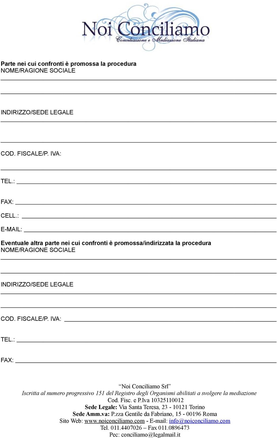 IVA: Eventuale altra parte nei cui confronti è