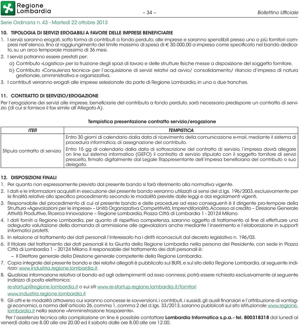 spesa di 30.000,00 a impresa come specificato nel bando dedicato, su un arco temporale massimo di 36 mesi. 2.