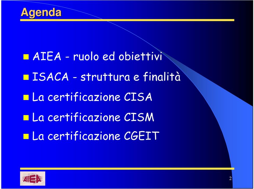 certificazione CISA La