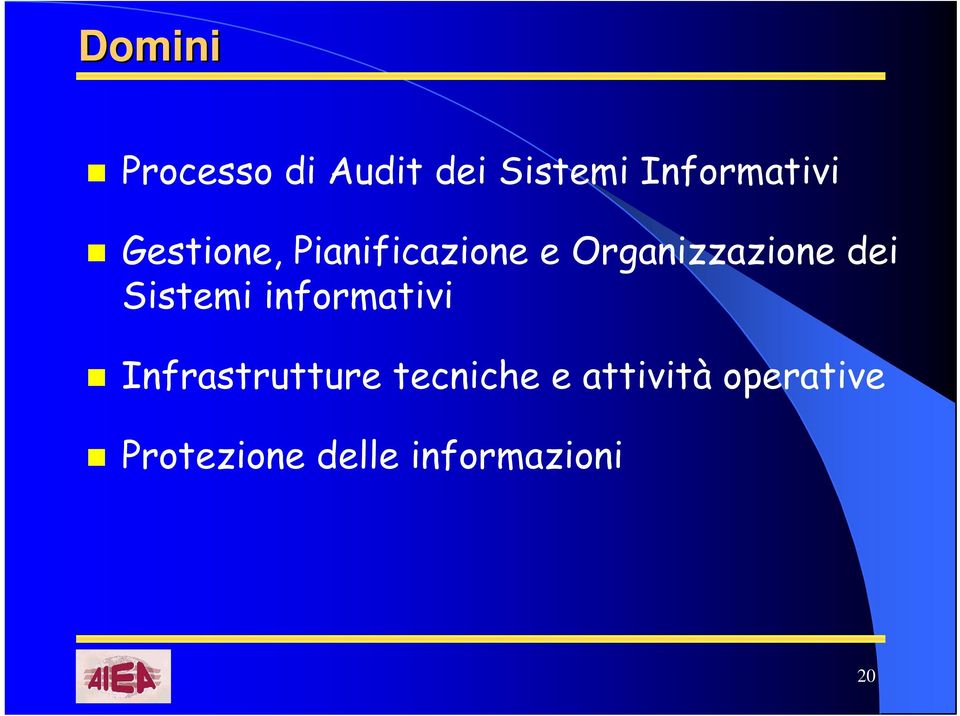 Organizzazione dei Sistemi informativi