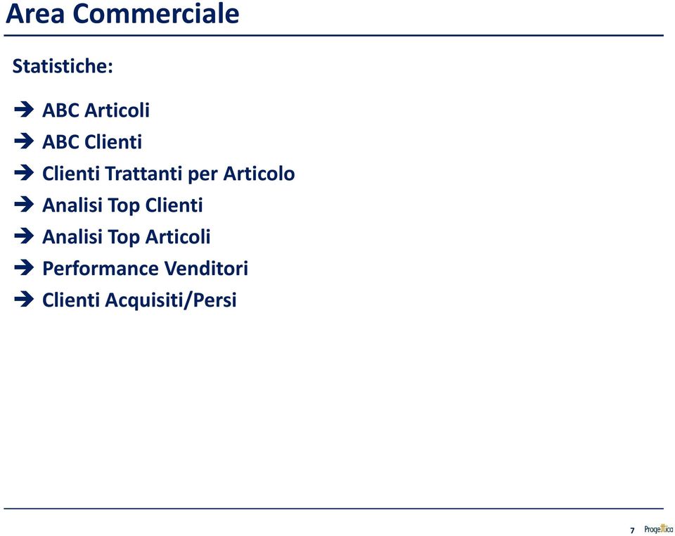 Analisi i Top Clienti i Analisi Top Articoli