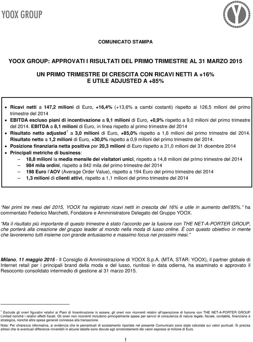 trimestre del 2014.