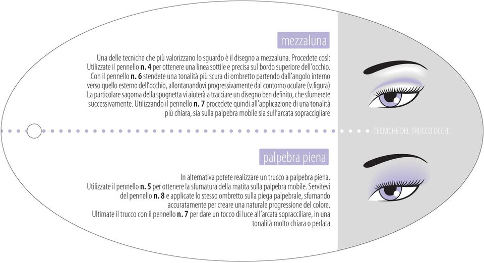 6 stendete una tonalità più scura di ombretto partendo dall angolo interno verso quello esterno dell occhio, allontanandovi progressivamente dal contorno oculare (v.