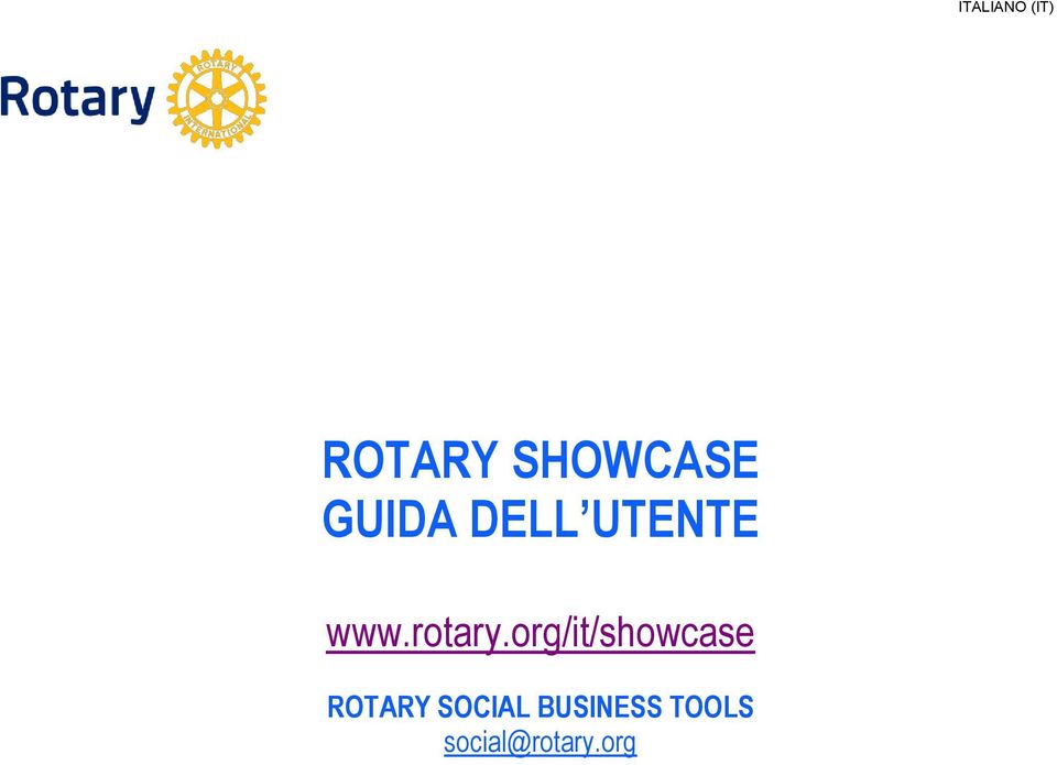 org/it/showcase ROTARY SOCIAL