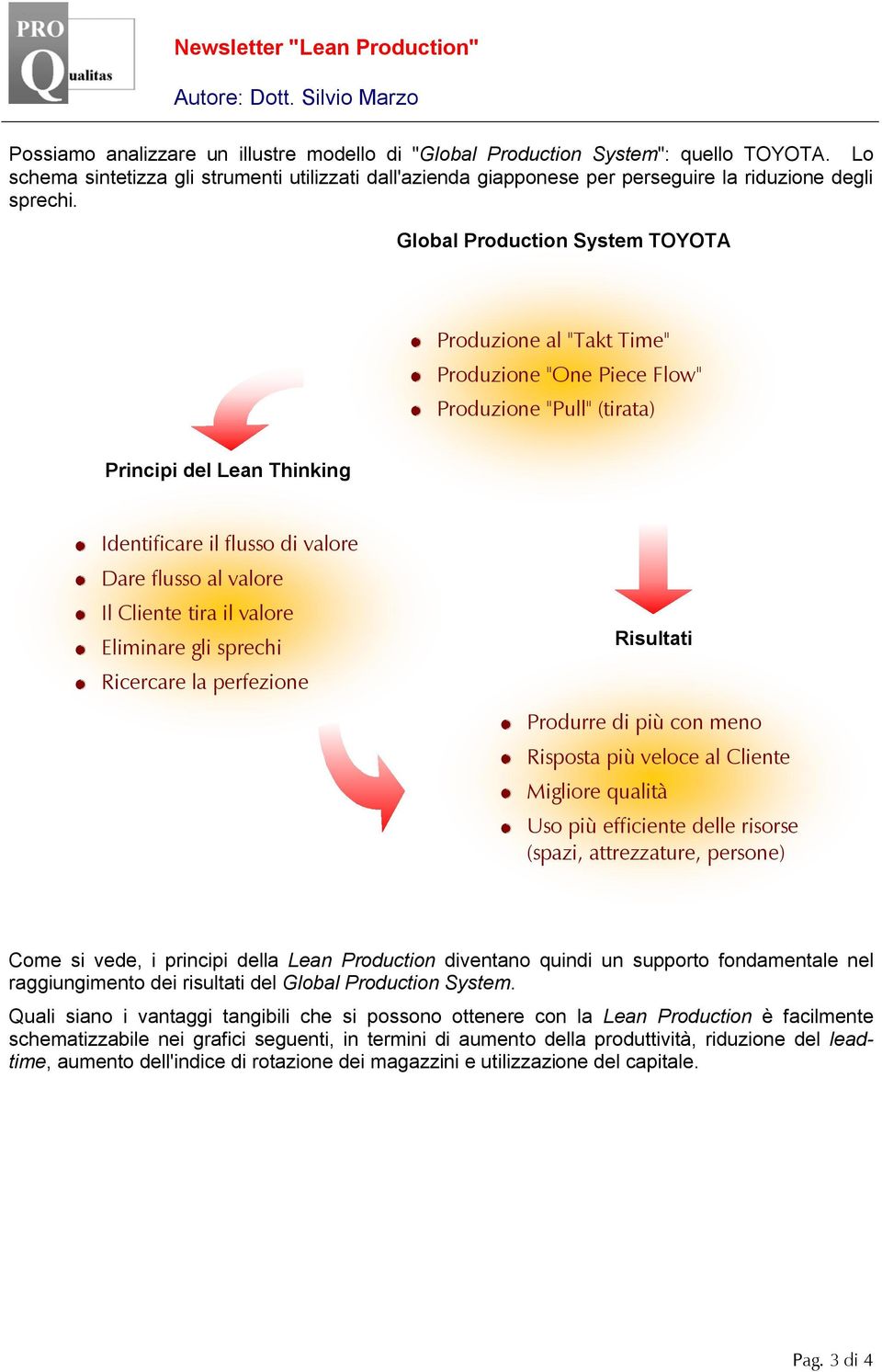 valore Elmnare gl sprech Rcercare la perfezone Rsultat Produrre d pù con meno Rsposta pù veloce al Clente Mglore qualtà Uso pù effcente delle rsorse (spaz, attrezzature, persone) Come s vede, prncp