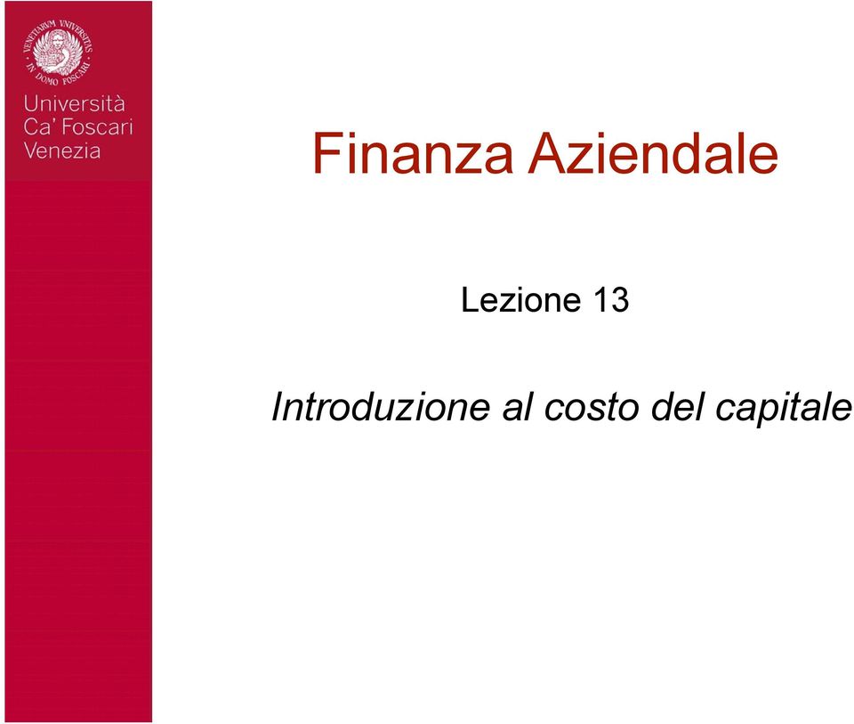 Lezione 13