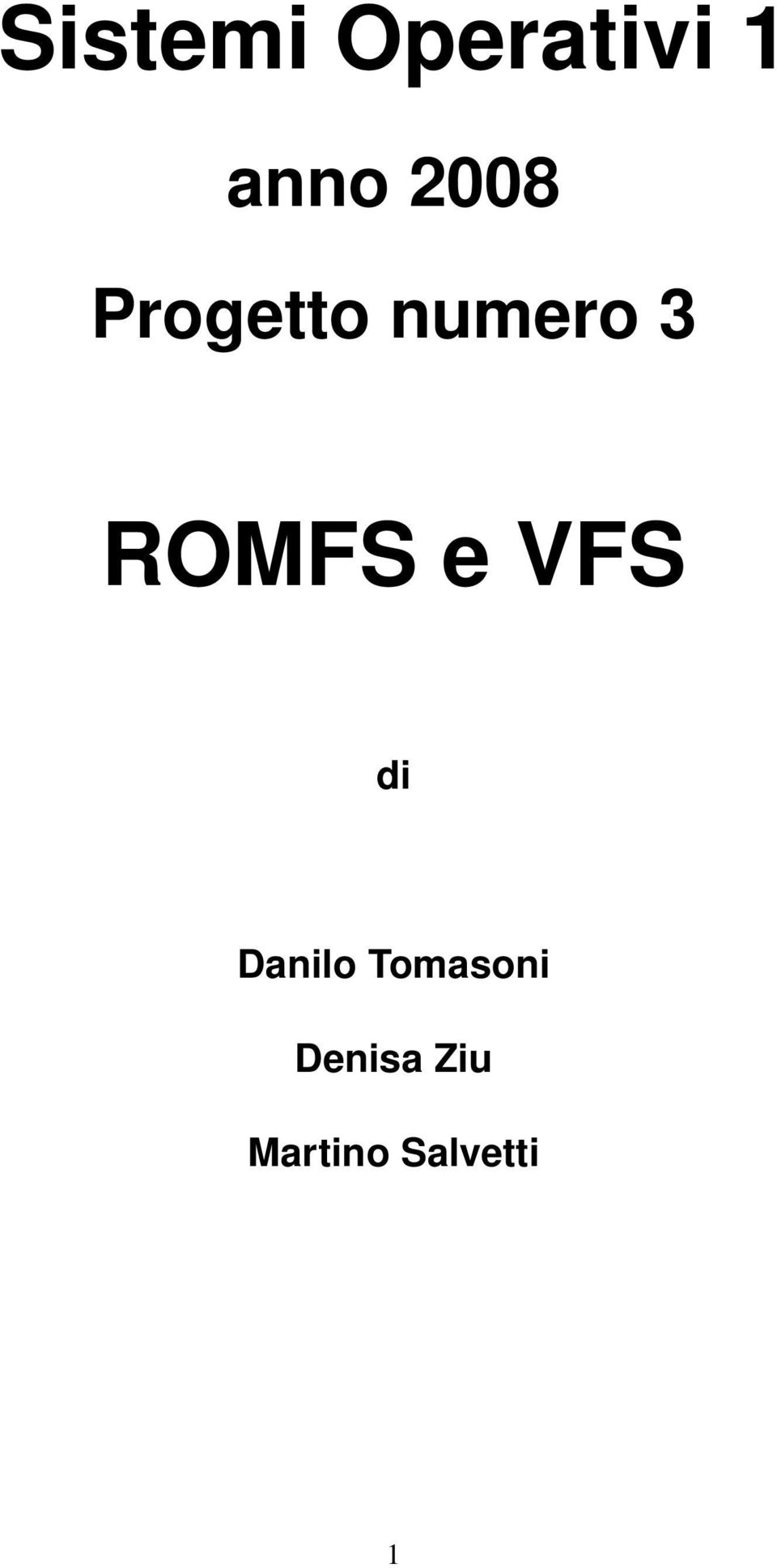 ROMFS e VFS di Danilo