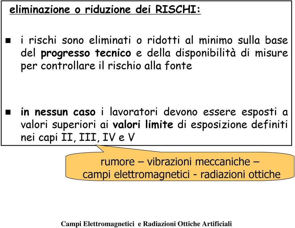 caso i lavoratori devono essere esposti a valori superiori ai valori limite di esposizione