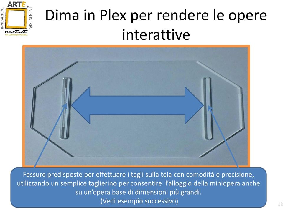 un semplice taglierino per consentire l alloggio della miniopera anche