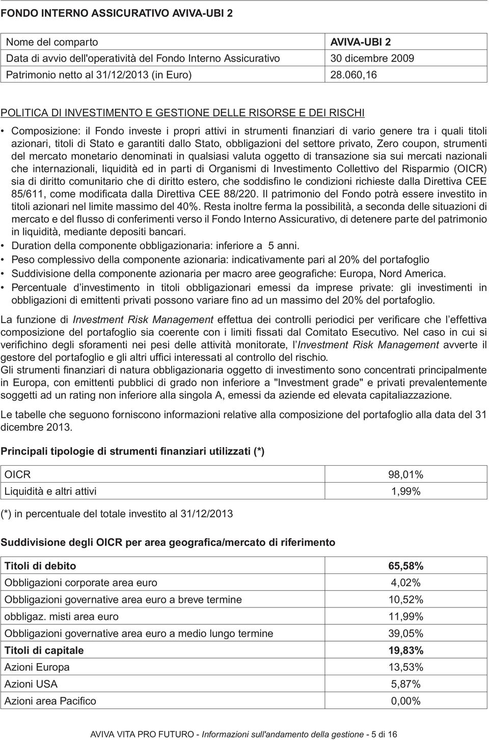 Stato e garantiti dallo Stato, obbligazioni del settore privato, Zero coupon, strumenti del mercato monetario denominati in qualsiasi valuta oggetto di transazione sia sui mercati nazionali che