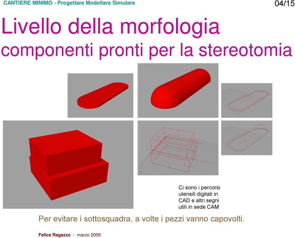 digitati in CAD e altri segni utili in sede CAM