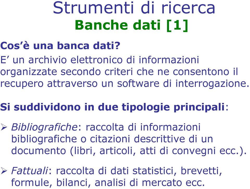 software di interrogazione.