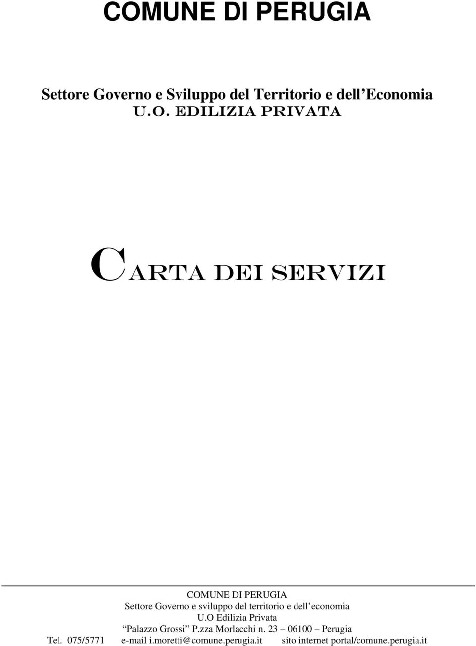 e dell Economia U.O.