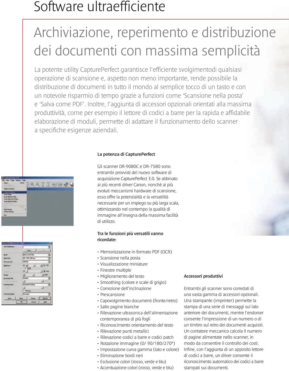 Scansione nella posta e Salva come PDF.