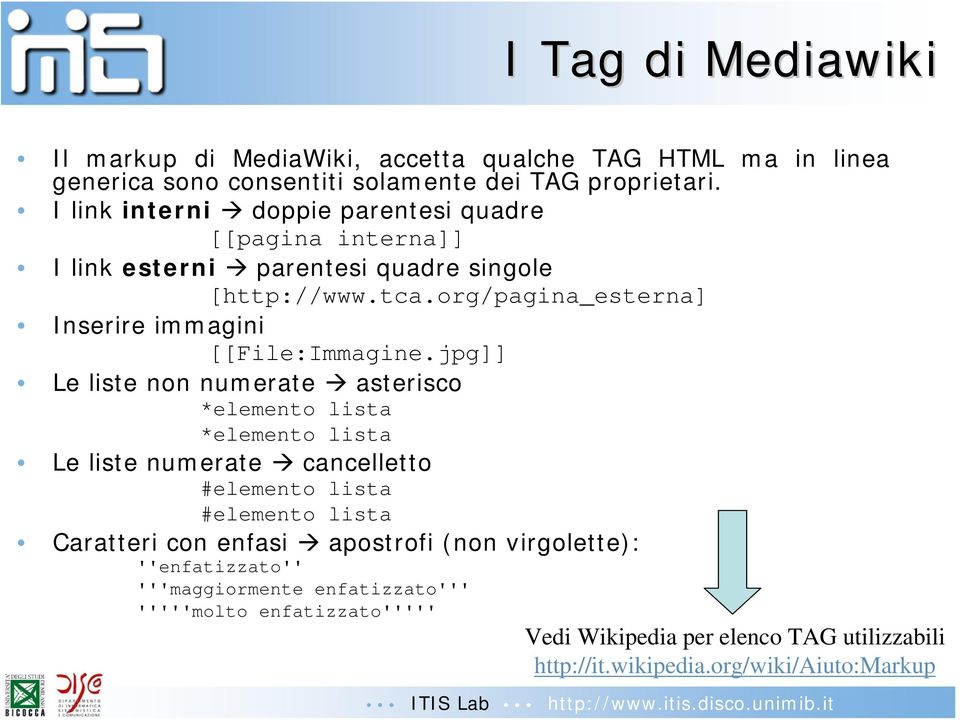 org/pagina_esterna] Inserire immagini [[File:Immagine.