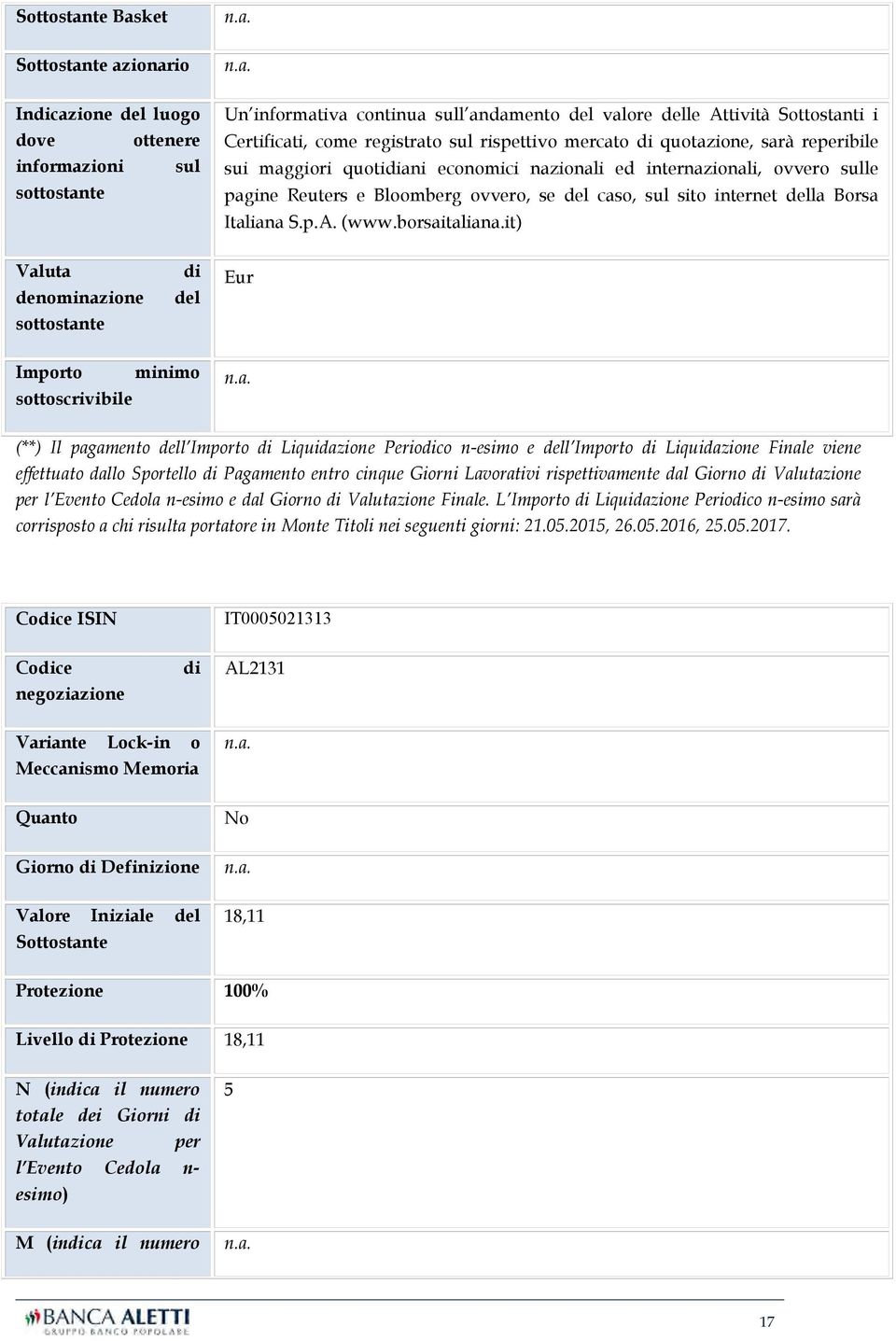 sito internet della Borsa Italiana S.p.A. (www.borsaitaliana.