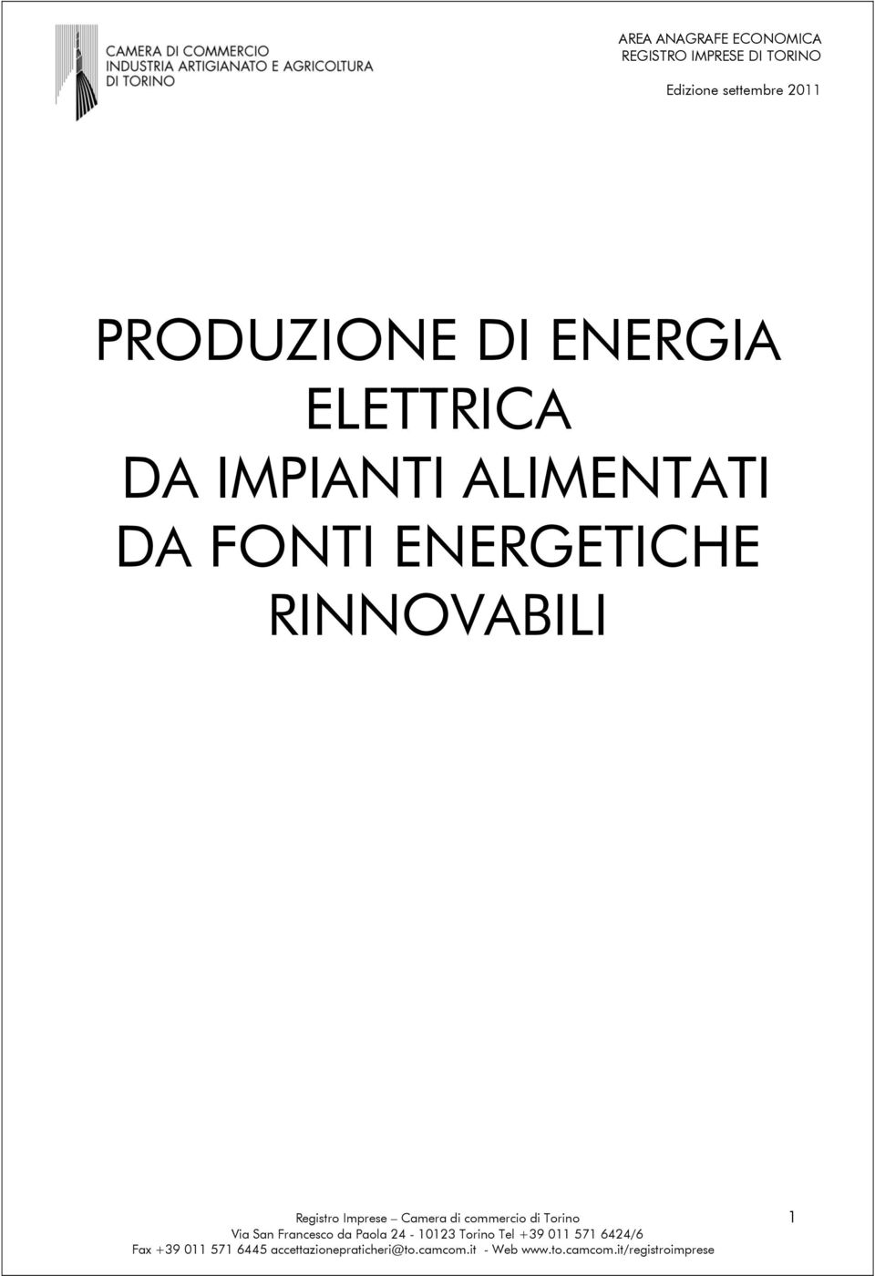 ENERGETICHE RINNOVABILI Registro