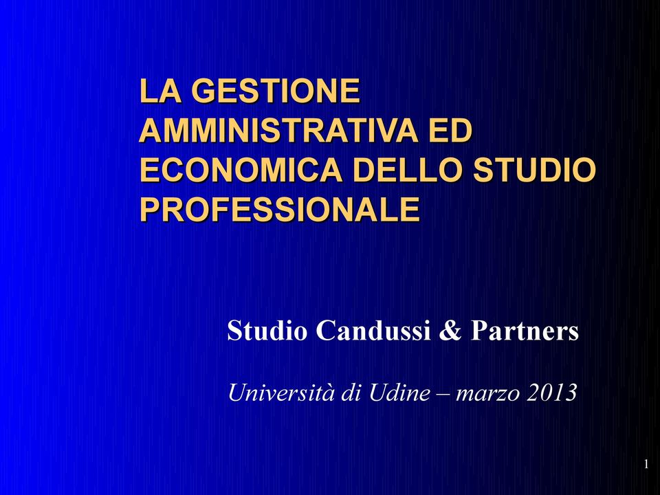 PROFESSIONALE Studio Candussi &