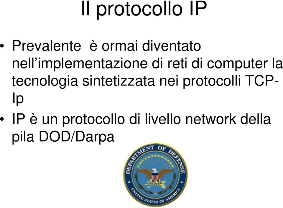 tecnologia sintetizzata nei protocolli TCP- Ip