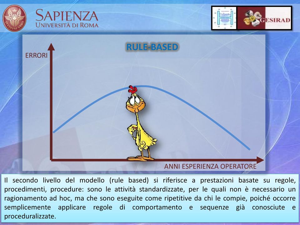 quali non è necessario un ragionamento ad hoc, ma che sono eseguite come ripetitive da chi le compie,