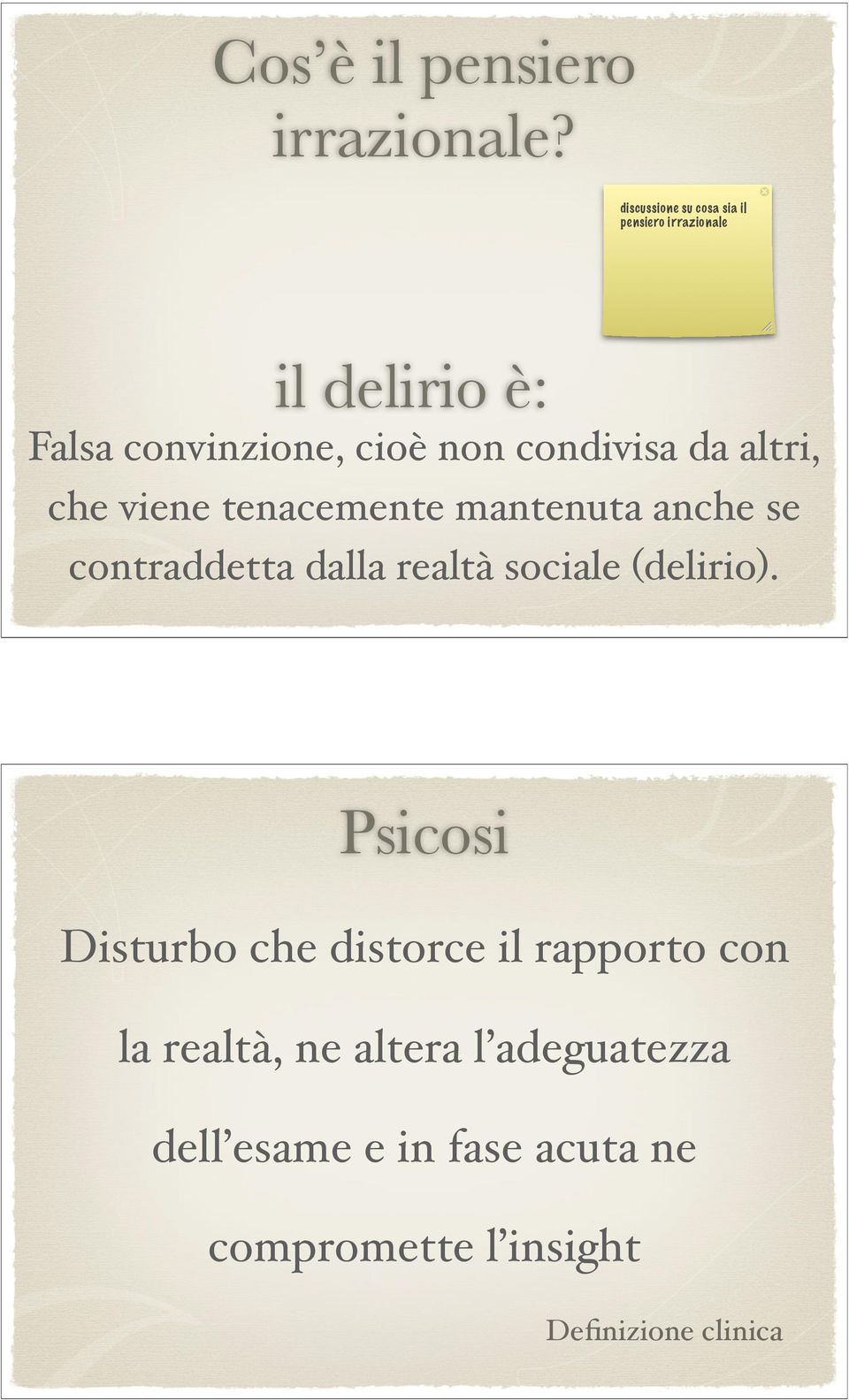 condivisa da altri, che viene tenacemente mantenuta anche se contraddetta dalla realtà sociale