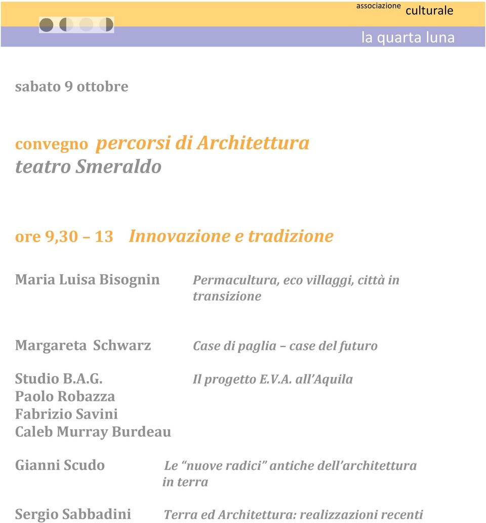 Paolo Robazza Fabrizio Savini Caleb Murray Burdeau Gianni Scudo Case di paglia case del futuro Il progetto