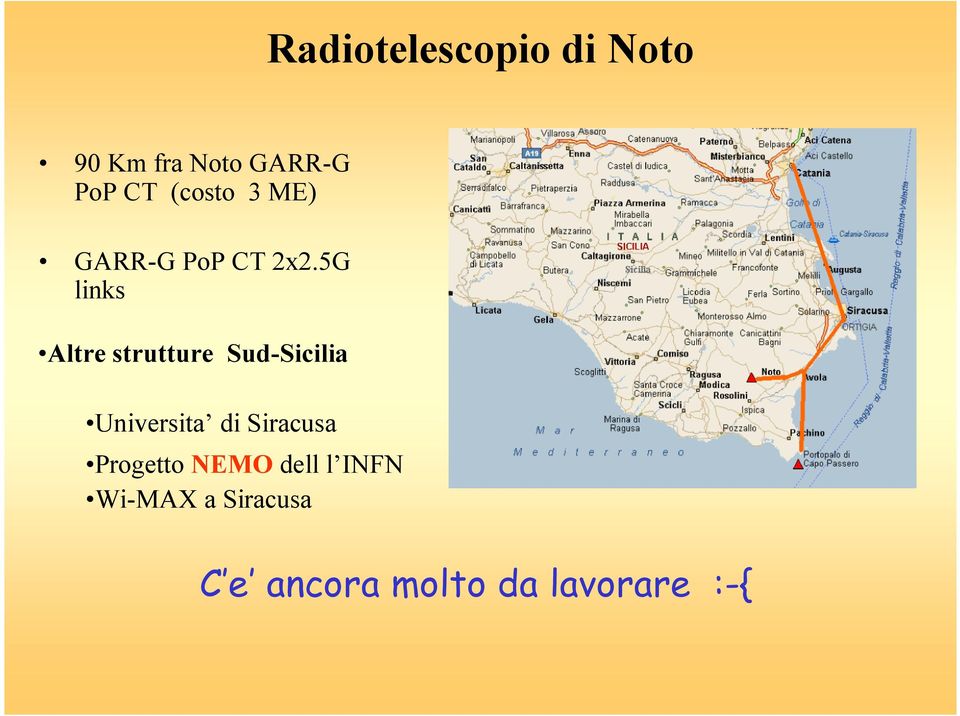 5G links Altre strutture Sud-Sicilia Universita di