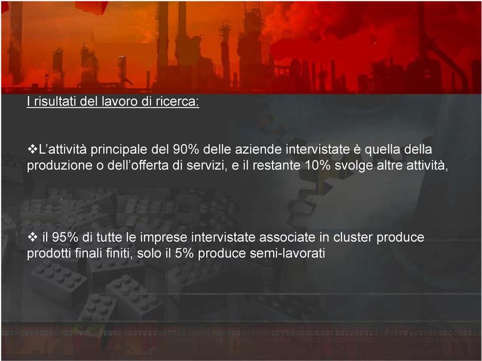 svolge altre attività, 100% 80% 60% il 95% 40% di tutte le imprese intervistate associate in