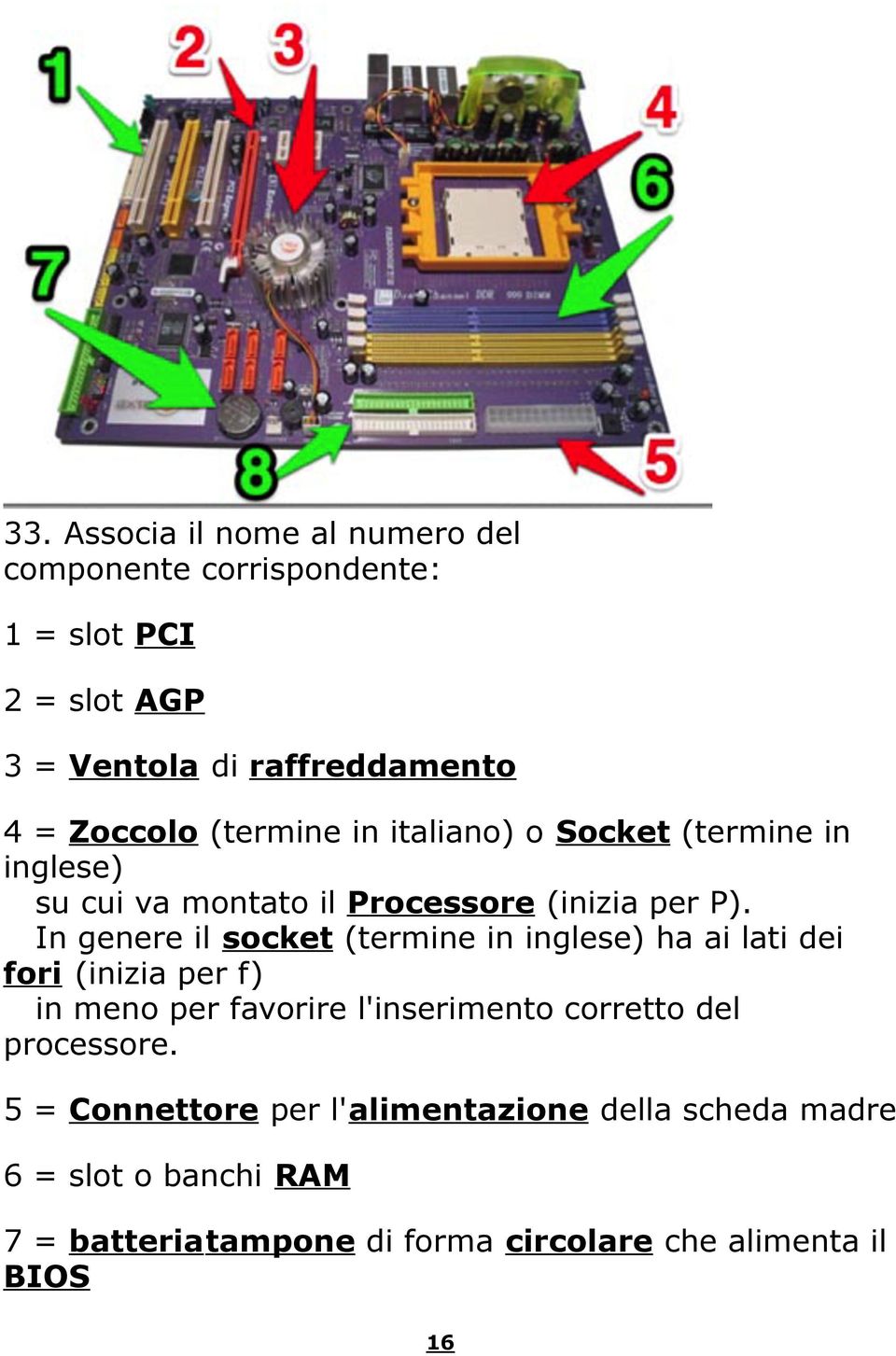 In genere il socket (termine in inglese) ha ai lati dei fori (inizia per f) in meno per favorire l'inserimento corretto del