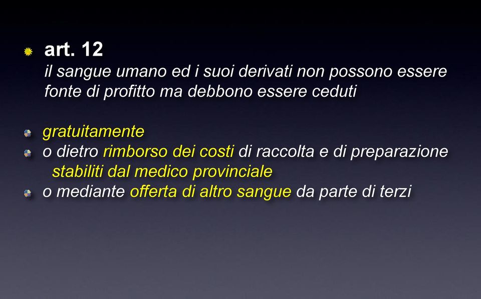 rimborso dei costi di raccolta e di preparazione stabiliti dal