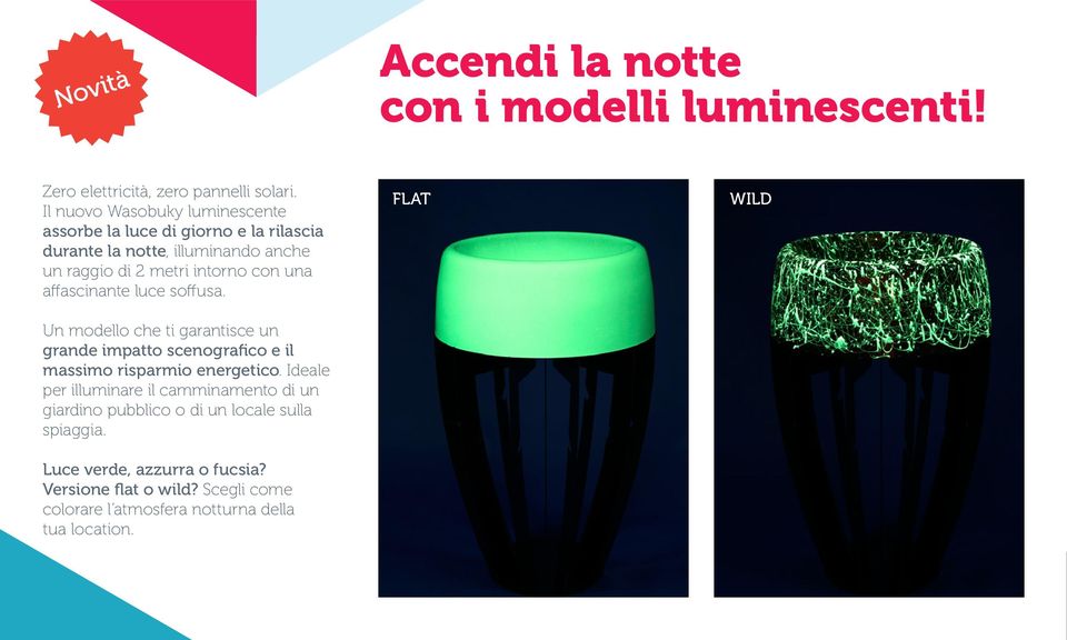 una affascinante luce soffusa. Un modello che ti garantisce un grande impatto scenografico e il massimo risparmio energetico.