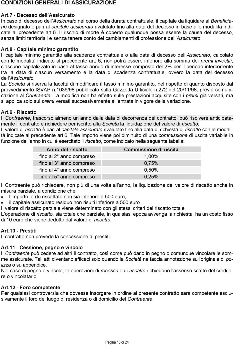 alla data del decesso in base alle modalità indicate al precedente art.6.