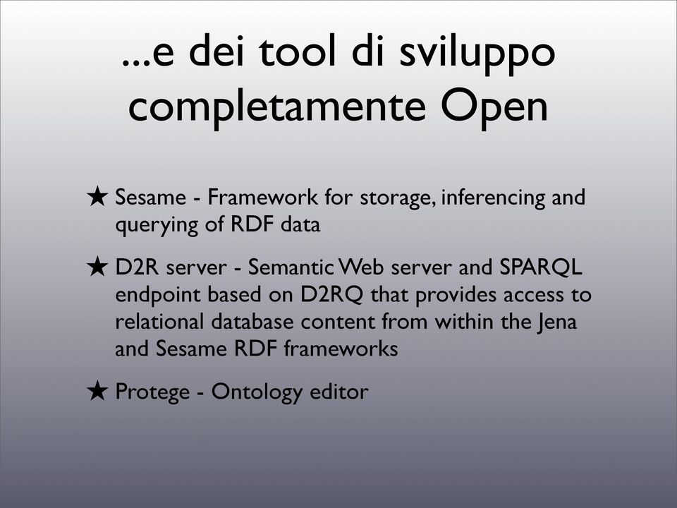 SPARQL endpoint based on D2RQ that provides access to relational database