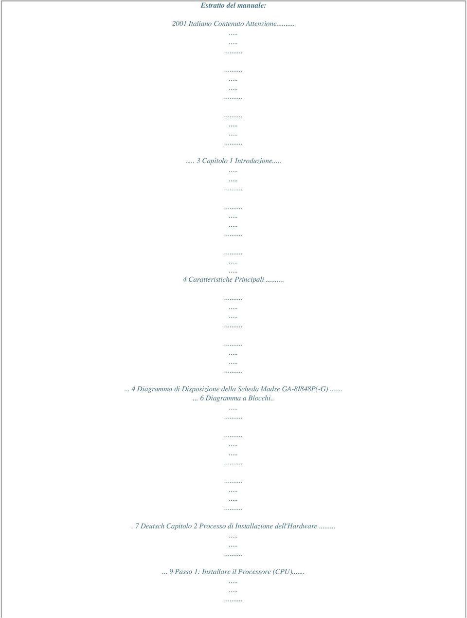 .. 4 Diagramma di Disposizione della Scheda Madre GA-8I848P(-G).