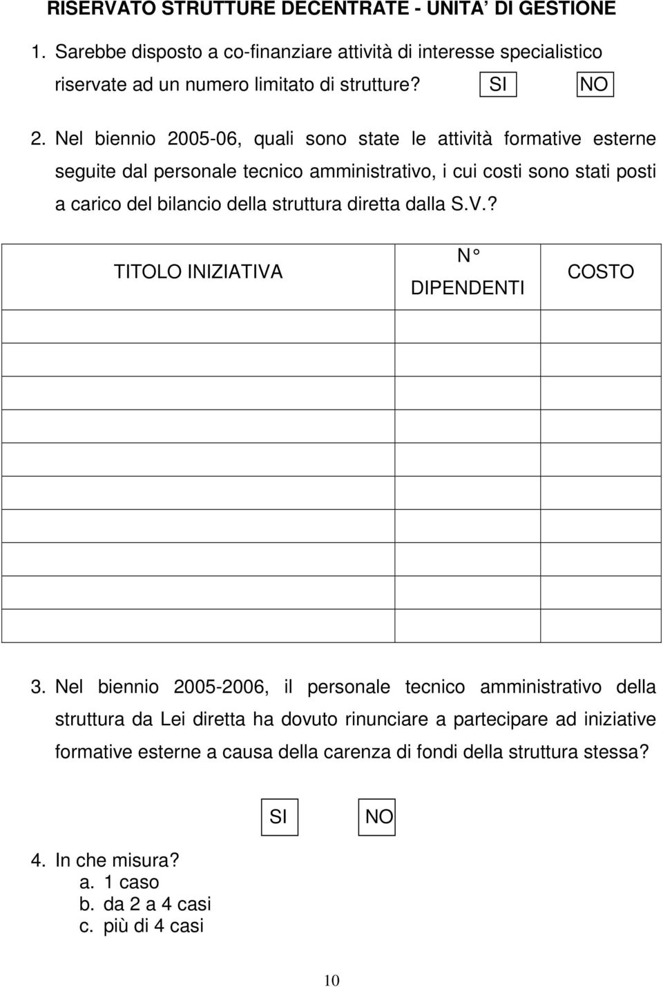 Nel biennio 2005-06, quali sono state le attività formative esterne seguite dal personale tecnico amministrativo, i cui costi sono stati posti a carico del bilancio della