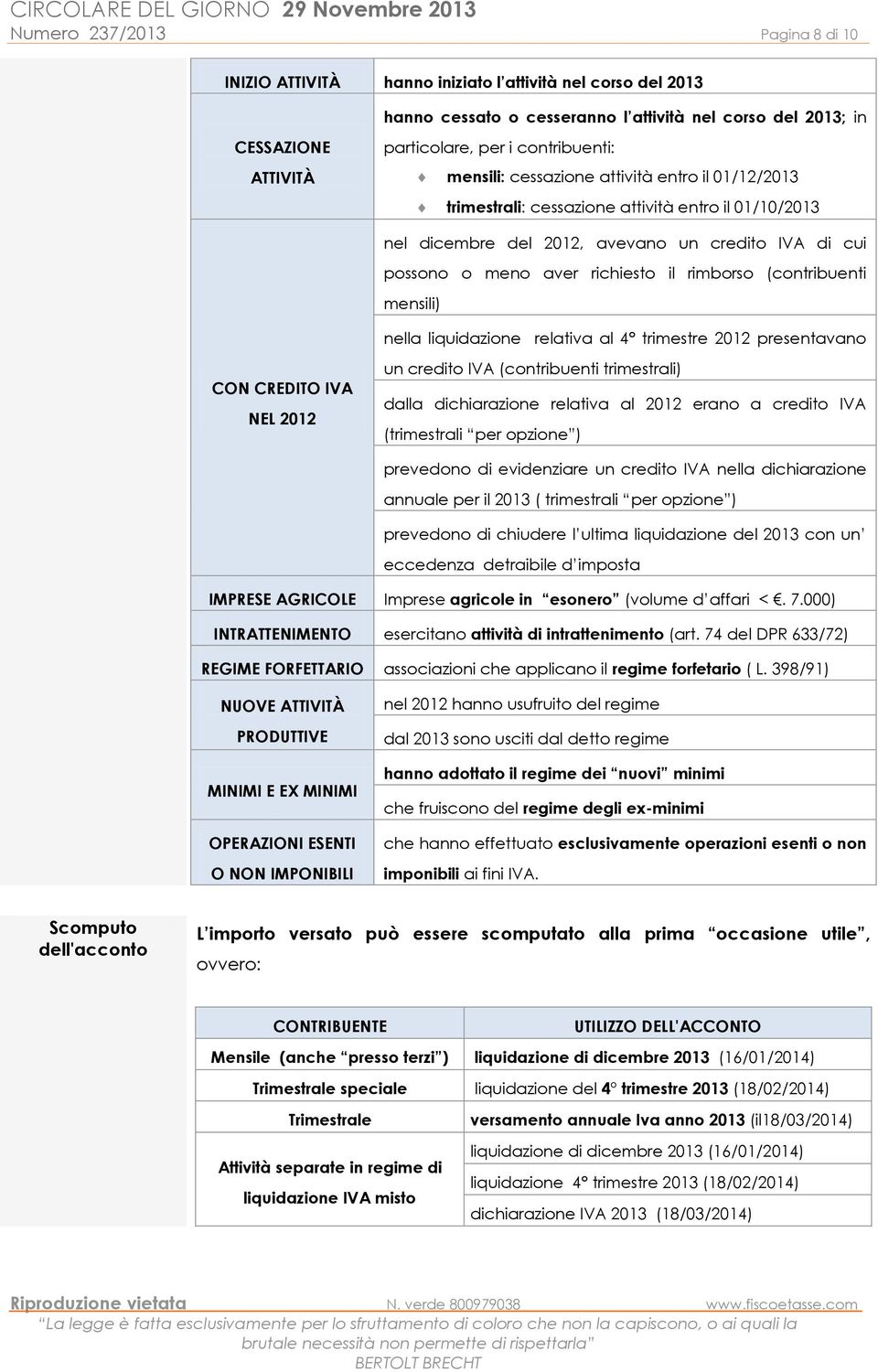 il rimborso (contribuenti mensili) nella liquidazione relativa al 4 trimestre 2012 presentavano CON CREDITO IVA NEL 2012 un credito IVA (contribuenti trimestrali) dalla dichiarazione relativa al 2012