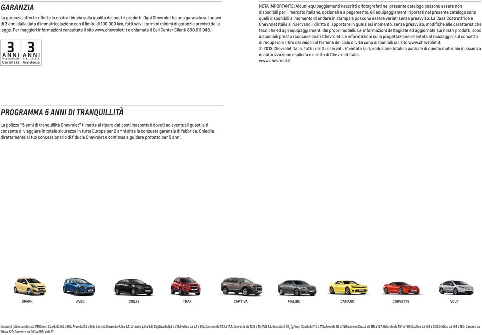 NOTA IMPORTANTE: Alcuni equipaggiamenti descritti o fotografati nel presente catalogo possono essere non disponibili per il mercato italiano, opzionali e a pagamento.