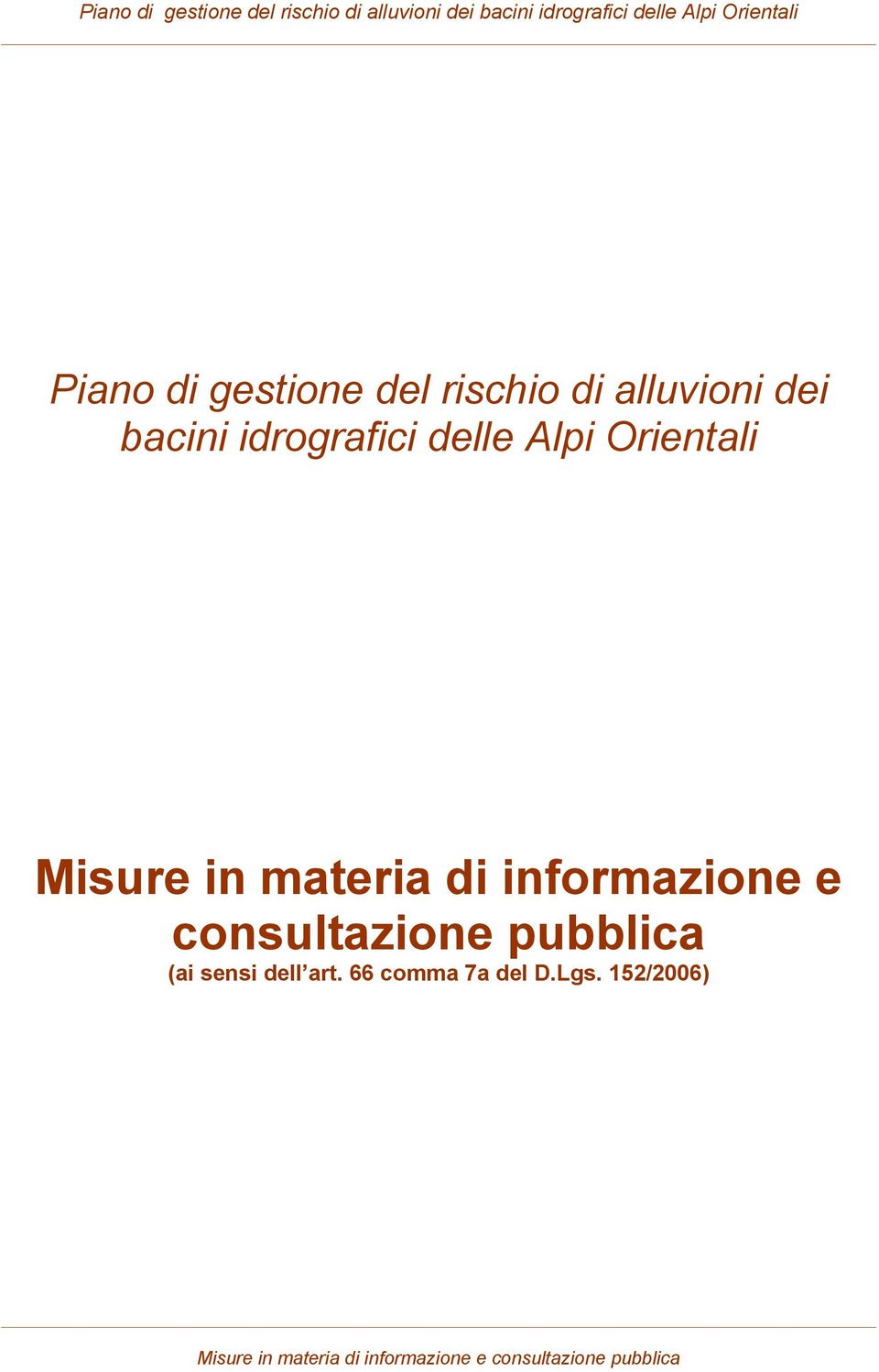 materia di informazione e consultazione pubblica