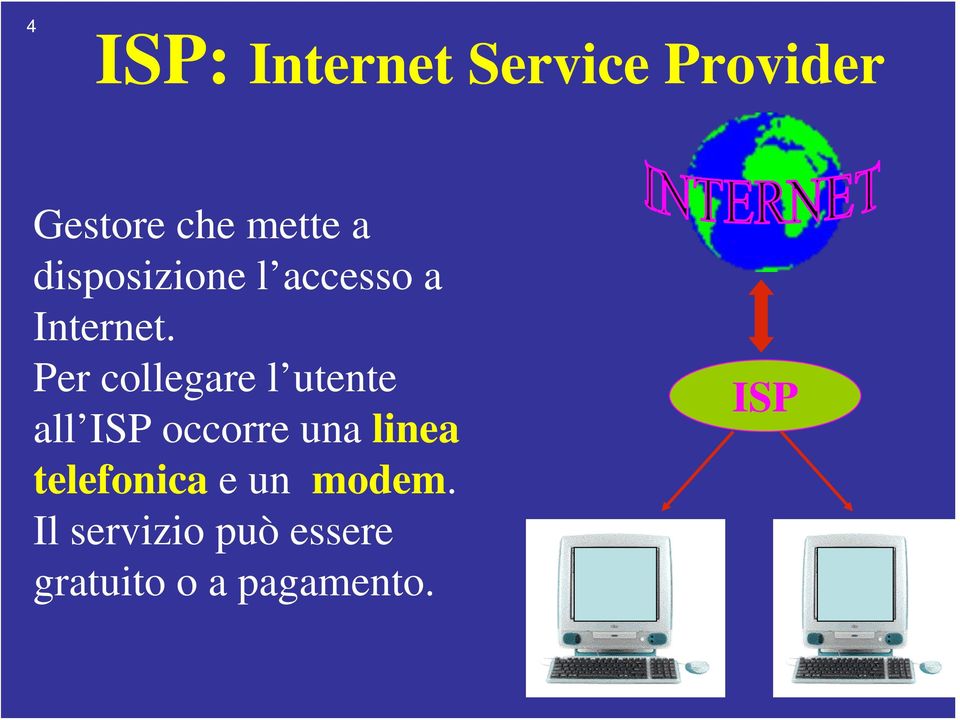 Per collegare l utente all ISP occorre una linea